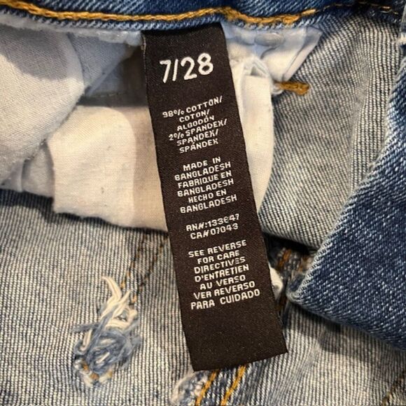 Kendall + Kylie Super High Distressed Skinny Jeans Medium Light Wash Size 28 - Picture 8 of 9